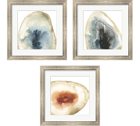 Cropped Geodes 3 Piece Framed Art Print Set by June Erica Vess