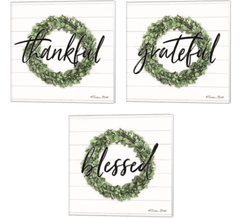 Blessed & Grateful 3 Piece Canvas Print Set by Susan Ball