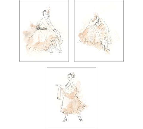 Blush & Grey Fashion 3 Piece Art Print Set by June Erica Vess