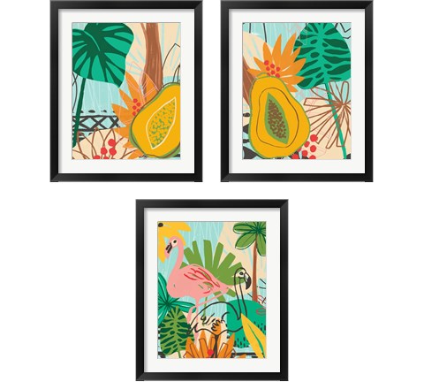 Graphic Jungle 3 Piece Framed Art Print Set by June Erica Vess
