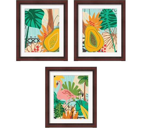 Graphic Jungle 3 Piece Framed Art Print Set by June Erica Vess