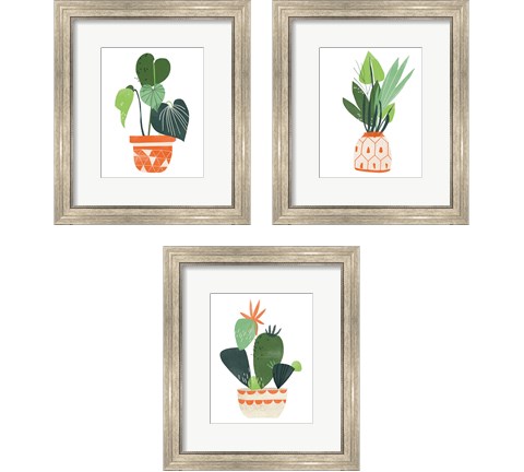 Happy Plants 3 Piece Framed Art Print Set by June Erica Vess