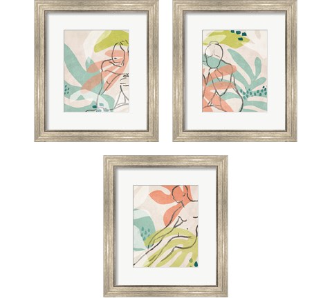 Tropical Nude 3 Piece Framed Art Print Set by June Erica Vess