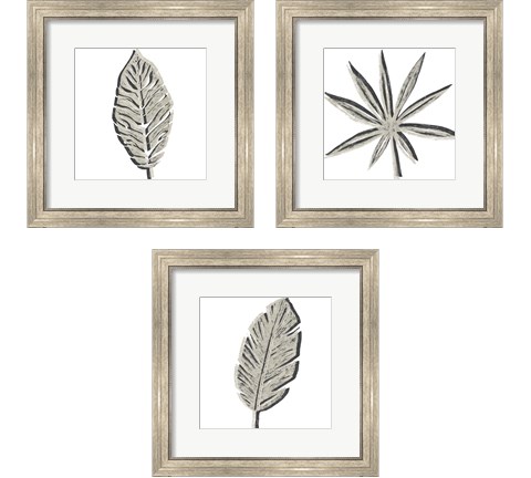 Cut Paper Palms 3 Piece Framed Art Print Set by June Erica Vess