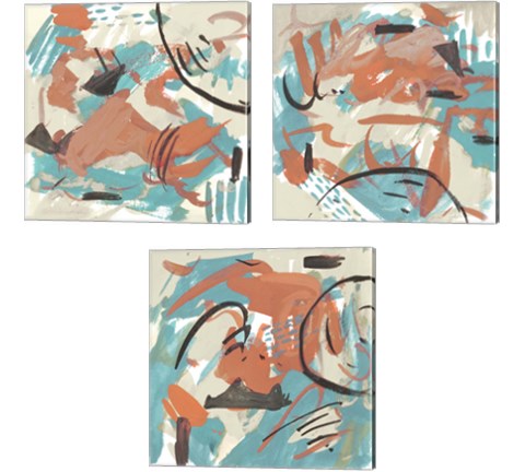 Abstract Composition 3 Piece Canvas Print Set by Melissa Wang