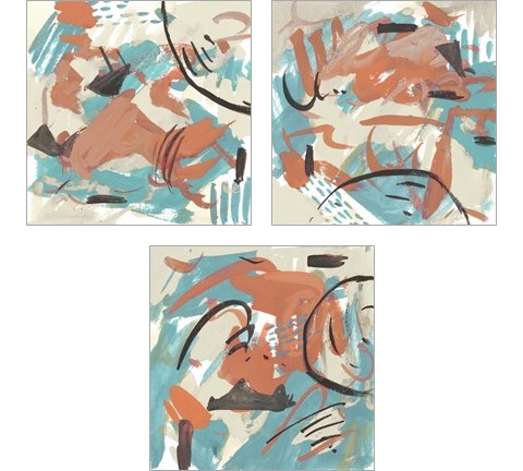 Abstract Composition 3 Piece Art Print Set by Melissa Wang