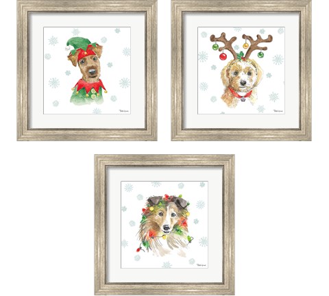 Holiday Paws 3 Piece Framed Art Print Set by Beth Grove