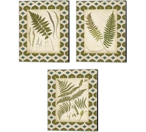 Moroccan Ferns  3 Piece Canvas Print Set by Vision Studio