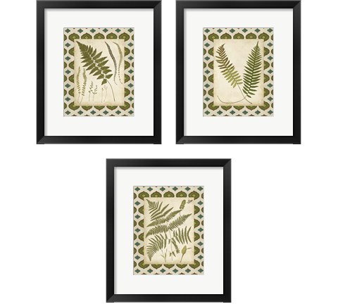 Moroccan Ferns  3 Piece Framed Art Print Set by Vision Studio