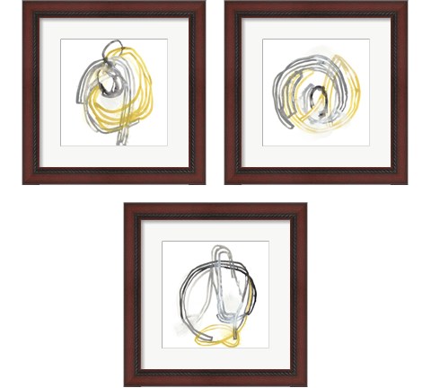 String Orbit 3 Piece Framed Art Print Set by June Erica Vess