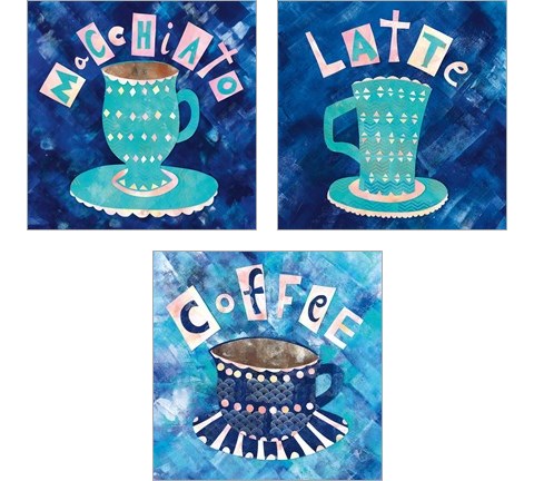 Cafe Collage 3 Piece Art Print Set by Wild Apple Portfolio