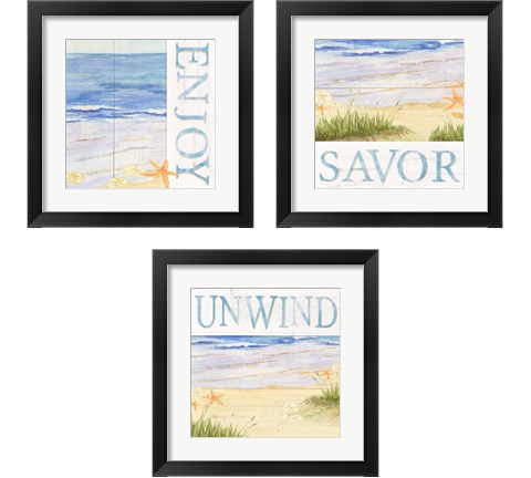 Savor the Sea 3 Piece Framed Art Print Set by Tara Reed