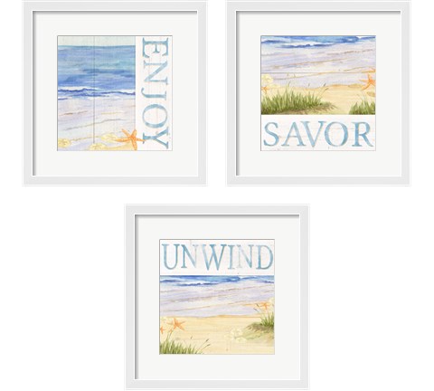 Savor the Sea 3 Piece Framed Art Print Set by Tara Reed