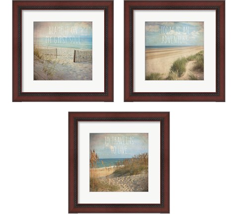 My Gypsy Soul  3 Piece Framed Art Print Set by Pela Studio