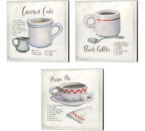 American Diner 3 Piece Canvas Print Set by Emily Adams
