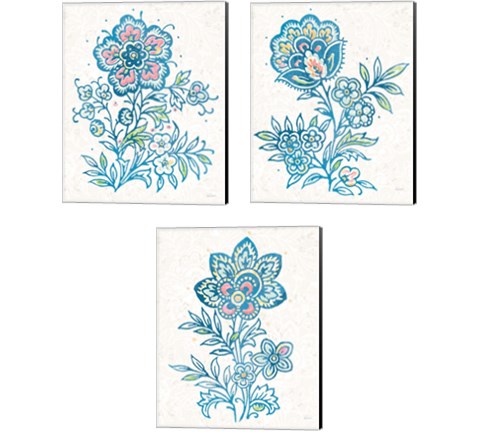 Kala Flower 3 Piece Canvas Print Set by Sue Schlabach