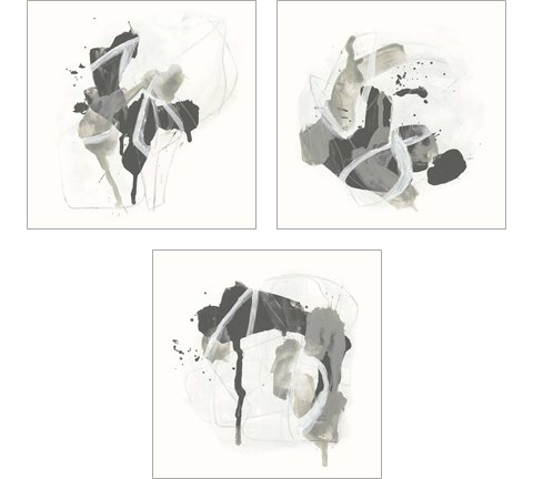 Monochrome Missive 3 Piece Art Print Set by June Erica Vess