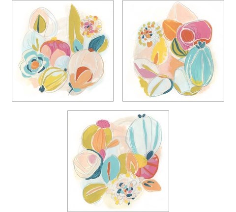 Floral Vibe 3 Piece Art Print Set by June Erica Vess