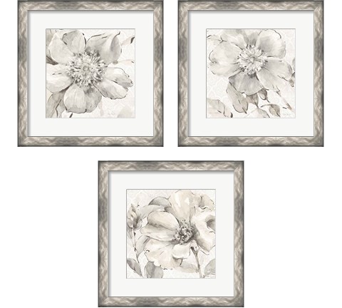 Indigold Gray 3 Piece Framed Art Print Set by Lisa Audit