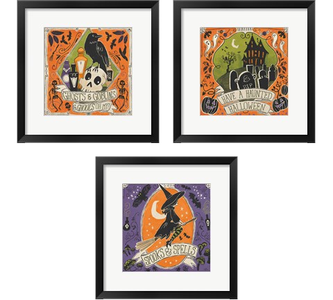 Stay Creepy 3 Piece Framed Art Print Set by Janelle Penner
