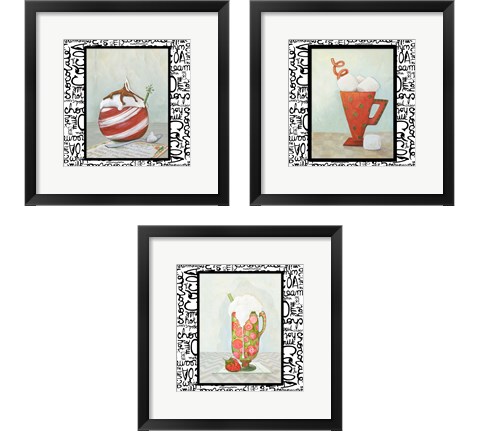 Tis the Season for Cocoa 3 Piece Framed Art Print Set by Diannart