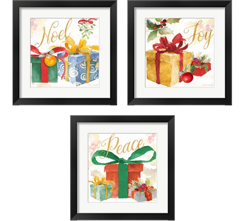 Presents and Notes 3 Piece Framed Art Print Set by Lanie Loreth
