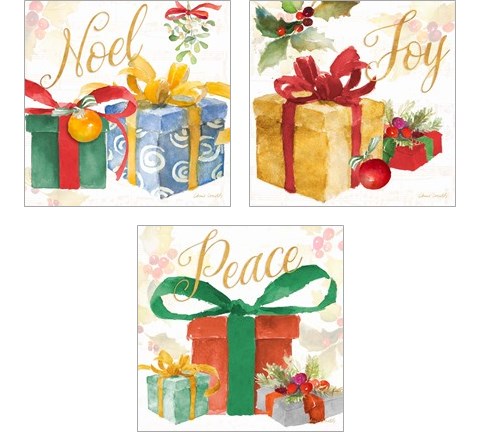 Presents and Notes 3 Piece Art Print Set by Lanie Loreth