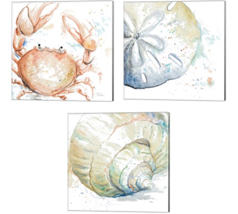 Water Sea Life 3 Piece Canvas Print Set by Patricia Pinto