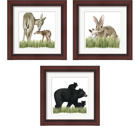 Woodland Babes 3 Piece Framed Art Print Set by Grace Popp