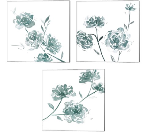 Traces of Flowers 3 Piece Canvas Print Set by Melissa Wang