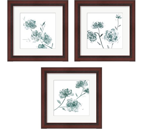 Traces of Flowers 3 Piece Framed Art Print Set by Melissa Wang