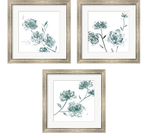 Traces of Flowers 3 Piece Framed Art Print Set by Melissa Wang
