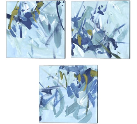 Into the Blue 3 Piece Canvas Print Set by Melissa Wang