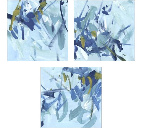 Into the Blue 3 Piece Art Print Set by Melissa Wang