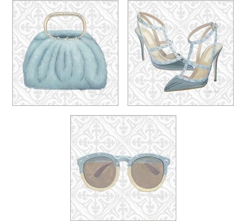 Must Have Fashion Gray White 3 Piece Art Print Set by Emily Adams