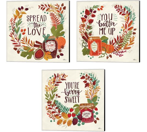Spread the Love 3 Piece Canvas Print Set by Janelle Penner