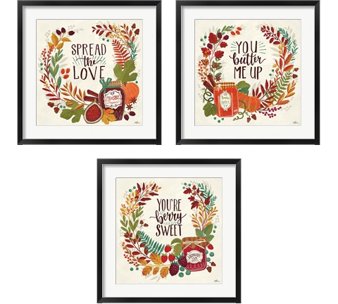 Spread the Love 3 Piece Framed Art Print Set by Janelle Penner
