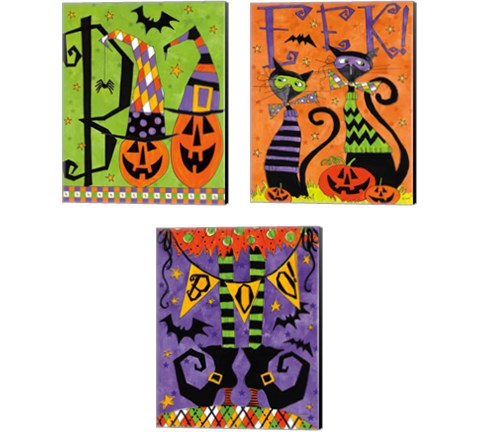 Spooky Fun 3 Piece Canvas Print Set by Anne Tavoletti