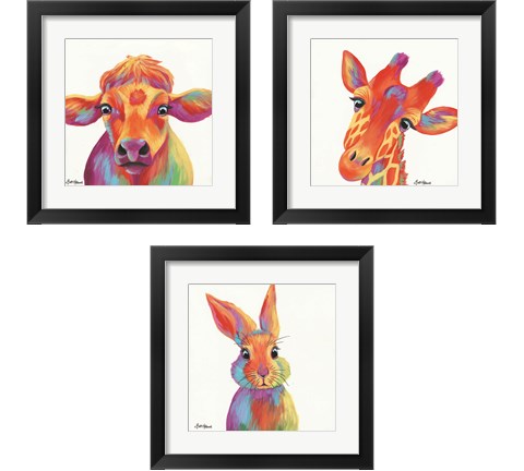 Cheery Animals 3 Piece Framed Art Print Set by Britt Hallowell