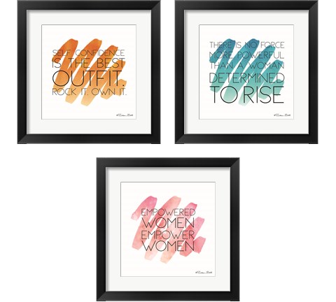 Fashion Motivational 3 Piece Framed Art Print Set by Susan Ball