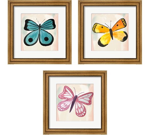 Butterfly  3 Piece Framed Art Print Set by Katie Doucette