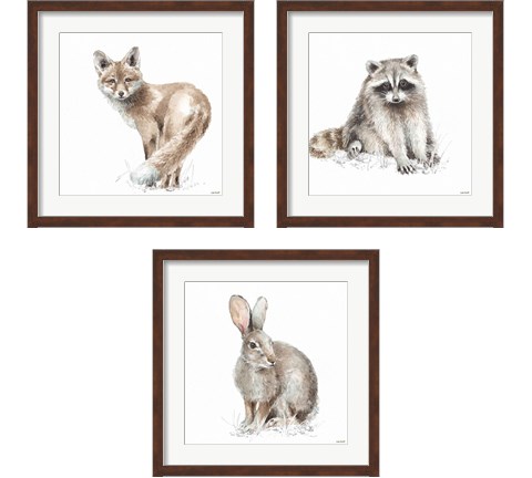 Forest Friends 3 Piece Framed Art Print Set by Lisa Audit