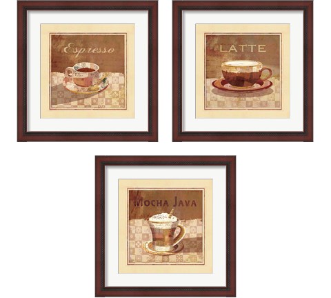 Coffee 3 Piece Framed Art Print Set by Linda Maron