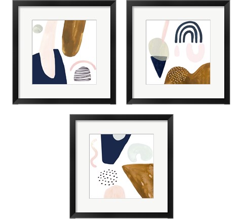 Double Scoop 3 Piece Framed Art Print Set by Victoria Borges