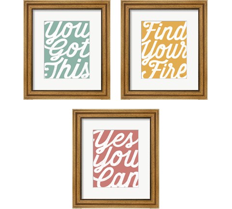 Positivity 3 Piece Framed Art Print Set by Laura Marshall