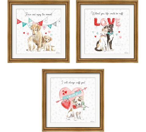 Paws of Love 3 Piece Framed Art Print Set by Beth Grove