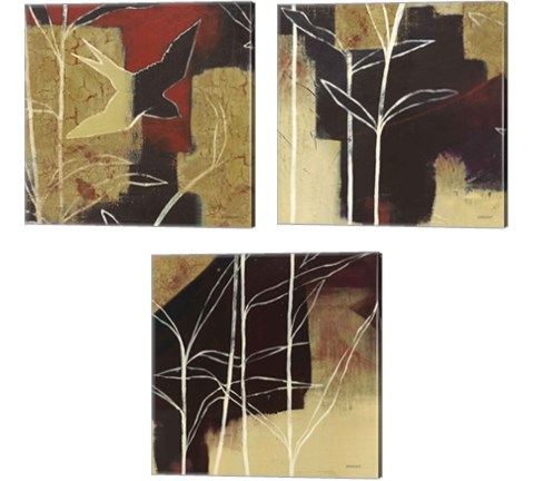 Sun Stems Tile 3 Piece Canvas Print Set by Kathrine Lovell