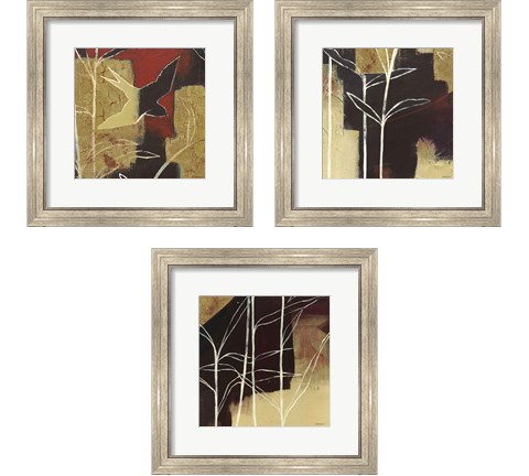 Sun Stems Tile 3 Piece Framed Art Print Set by Kathrine Lovell