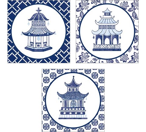 Everyday Chinoiserie 3 Piece Art Print Set by Mary Urban