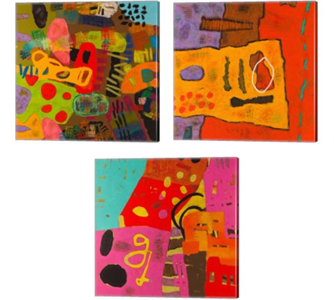 Conversations in the Abstract 3 Piece Canvas Print Set by Downs